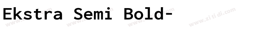Ekstra Semi Bold字体转换